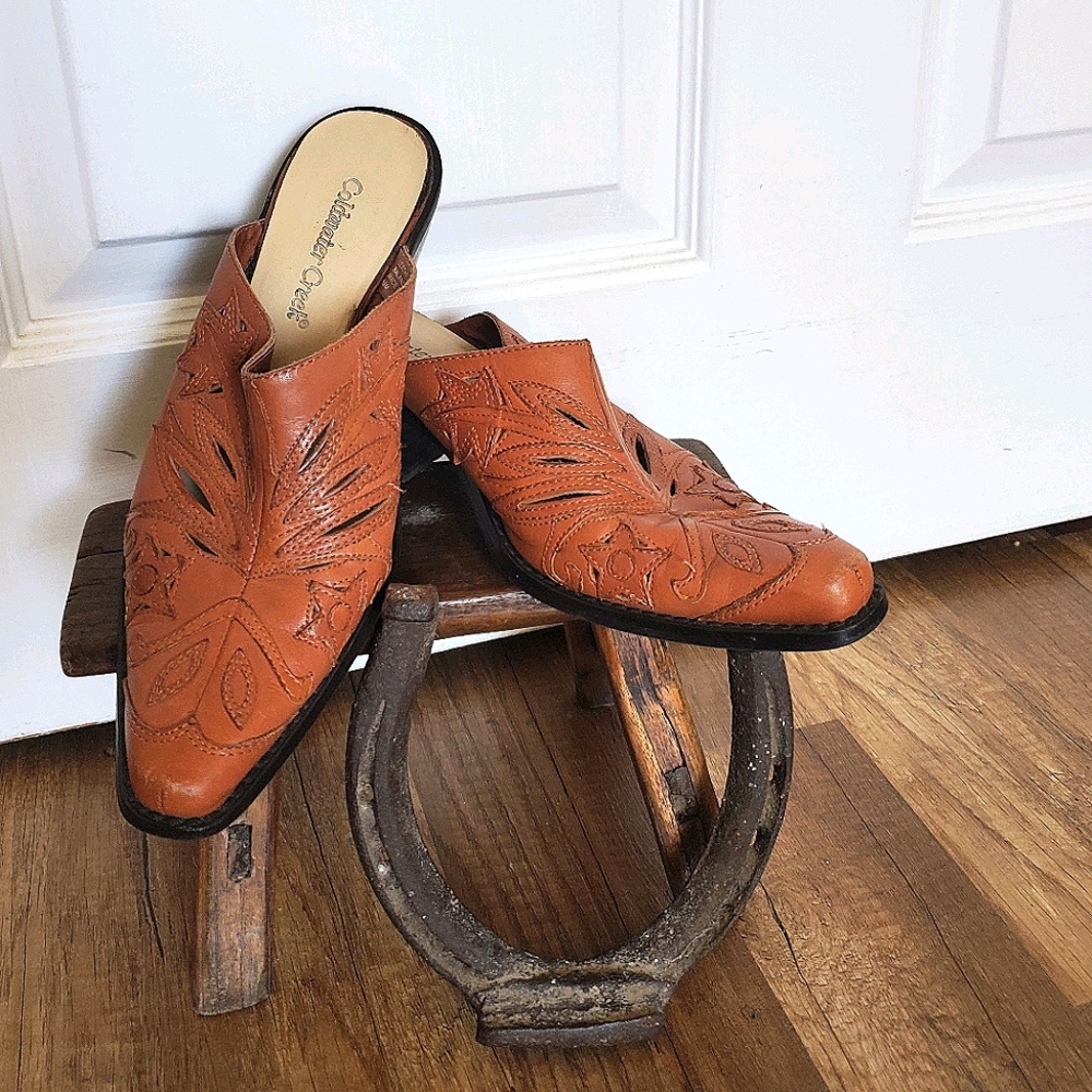 Embroidered Mules